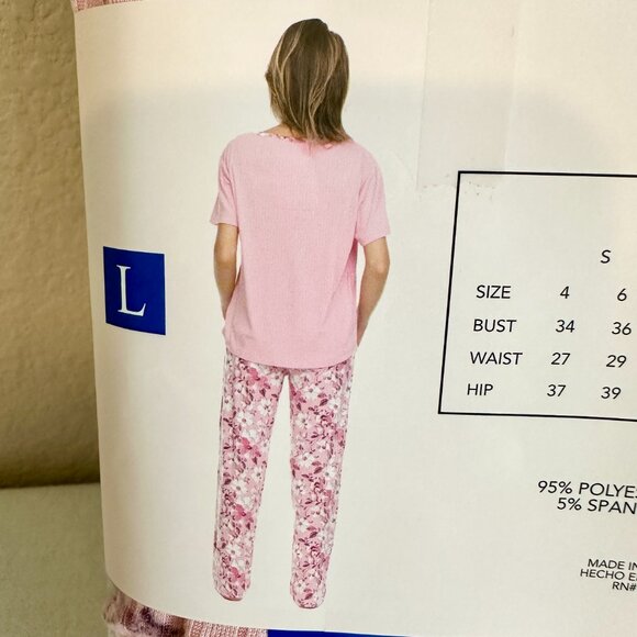 Flora Nikrooz  Women's 2 Piece Super Soft Pajama Lounge Set Size L Pink Cozy NEW - Picture 10 of 16